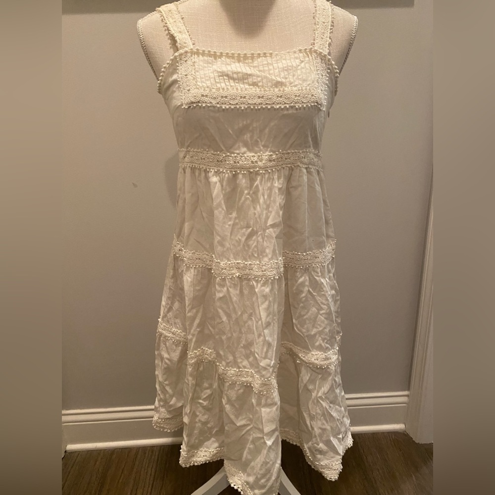 Matilda Jane Womens Size 2 Dancing On Clouds Dress Ivory Lined Sundress